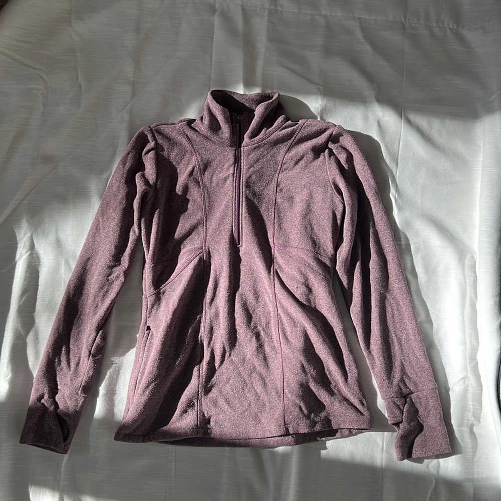 Athleta dark lilac/purple half zip. Size small. Very minimal wear